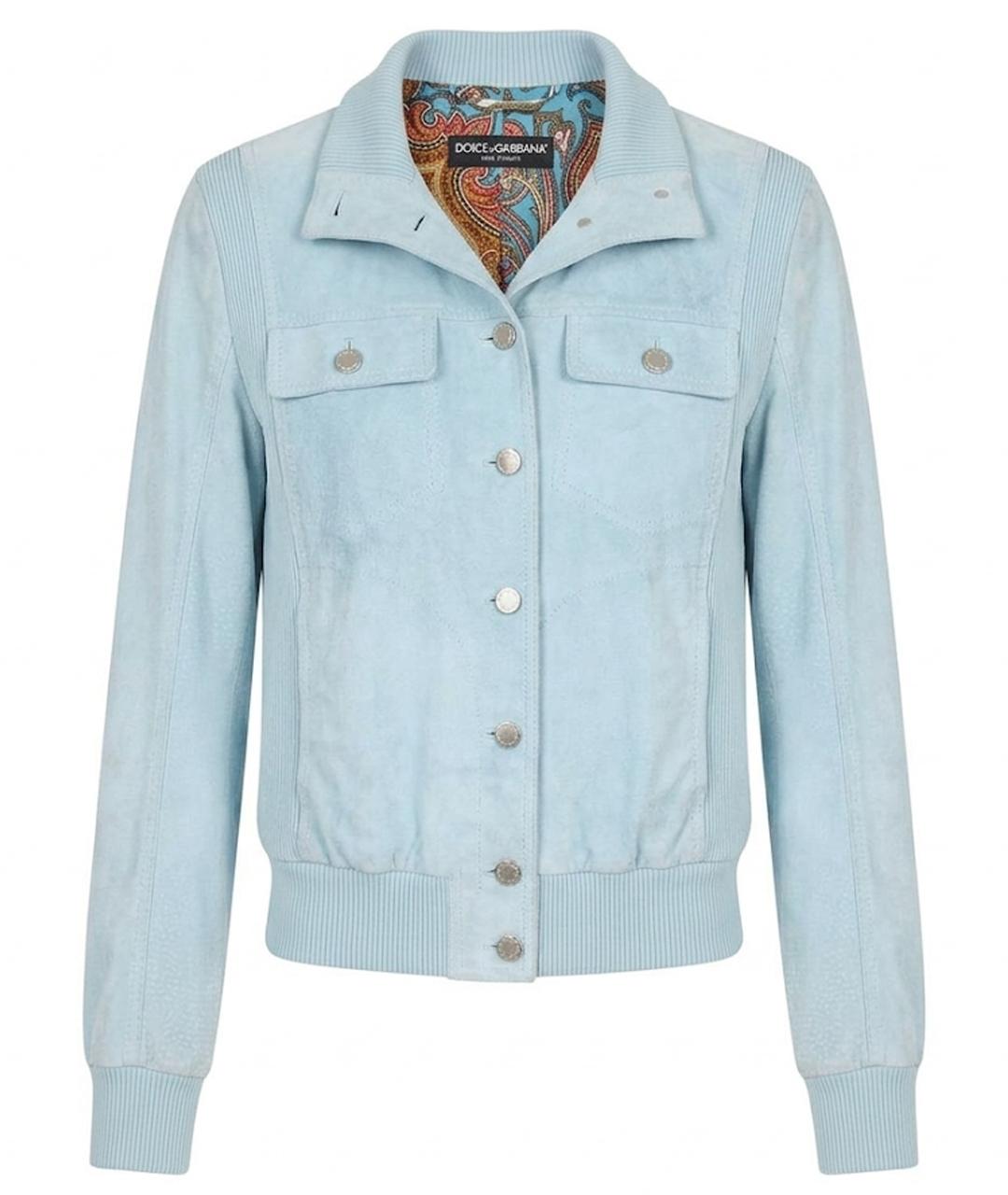 DOLCE&GABBANA Голубая вискозная куртка, фото 1