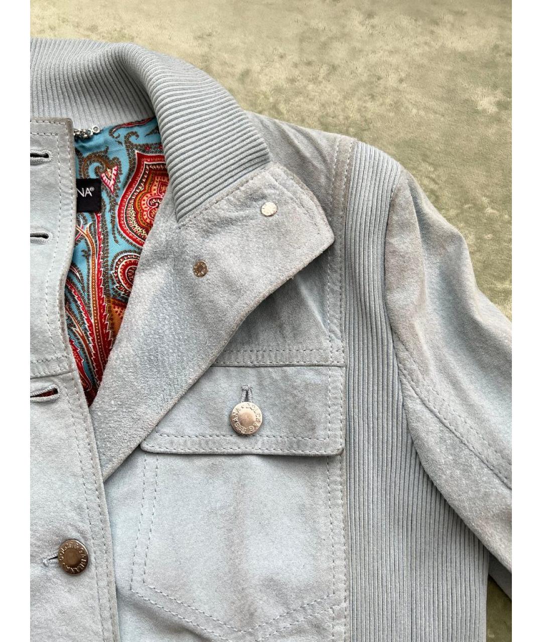 DOLCE&GABBANA Голубая вискозная куртка, фото 4