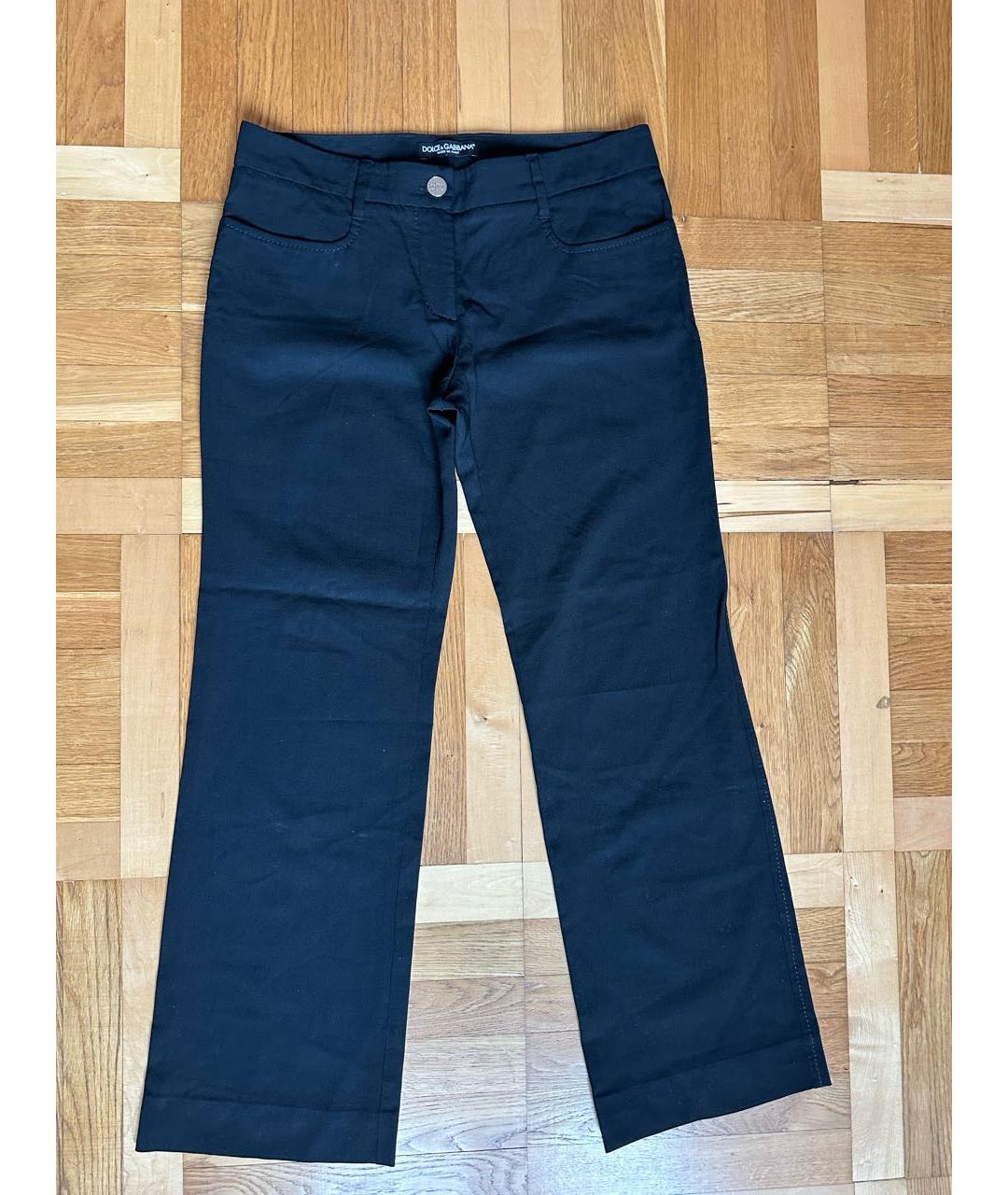 DOLCE&GABBANA Черные прямые брюки, фото 4