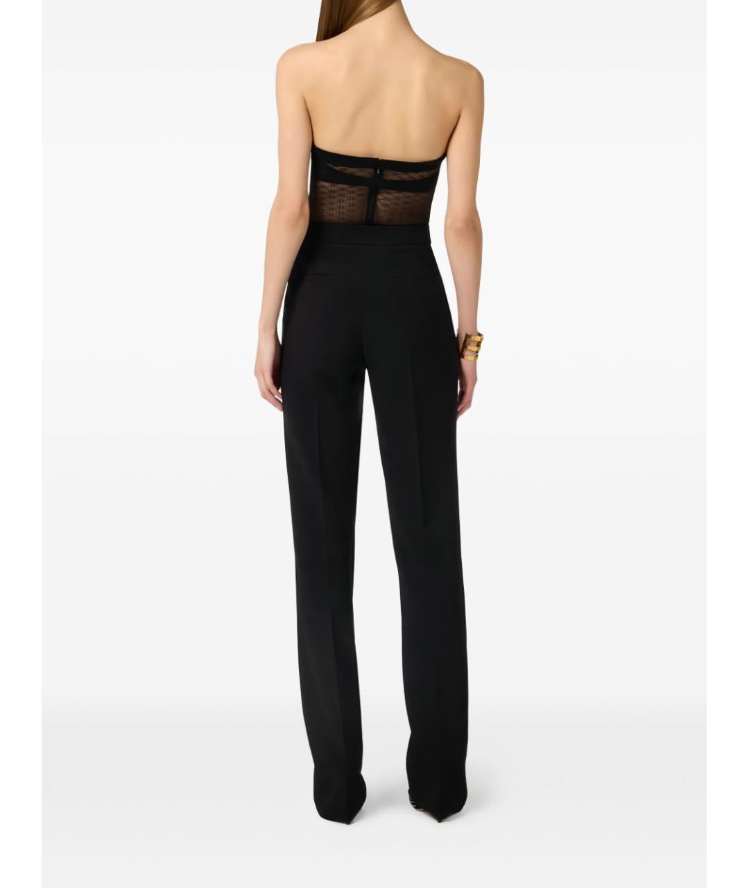 ELISABETTA FRANCHI Черное полиэстеровое боди, фото 4