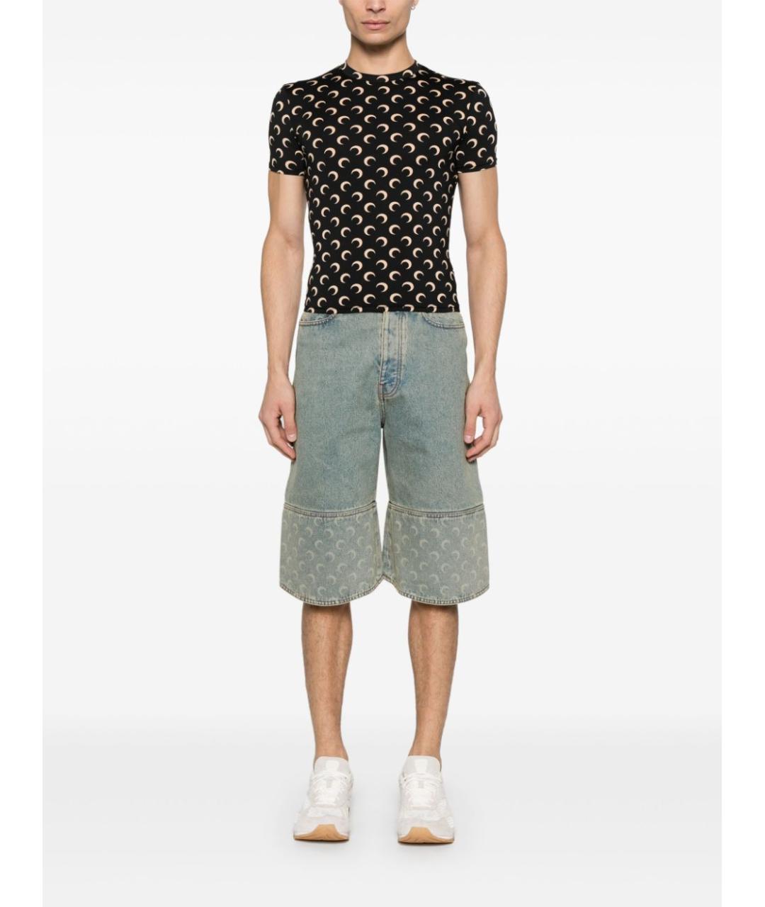 MARINE SERRE Черная футболка, фото 4