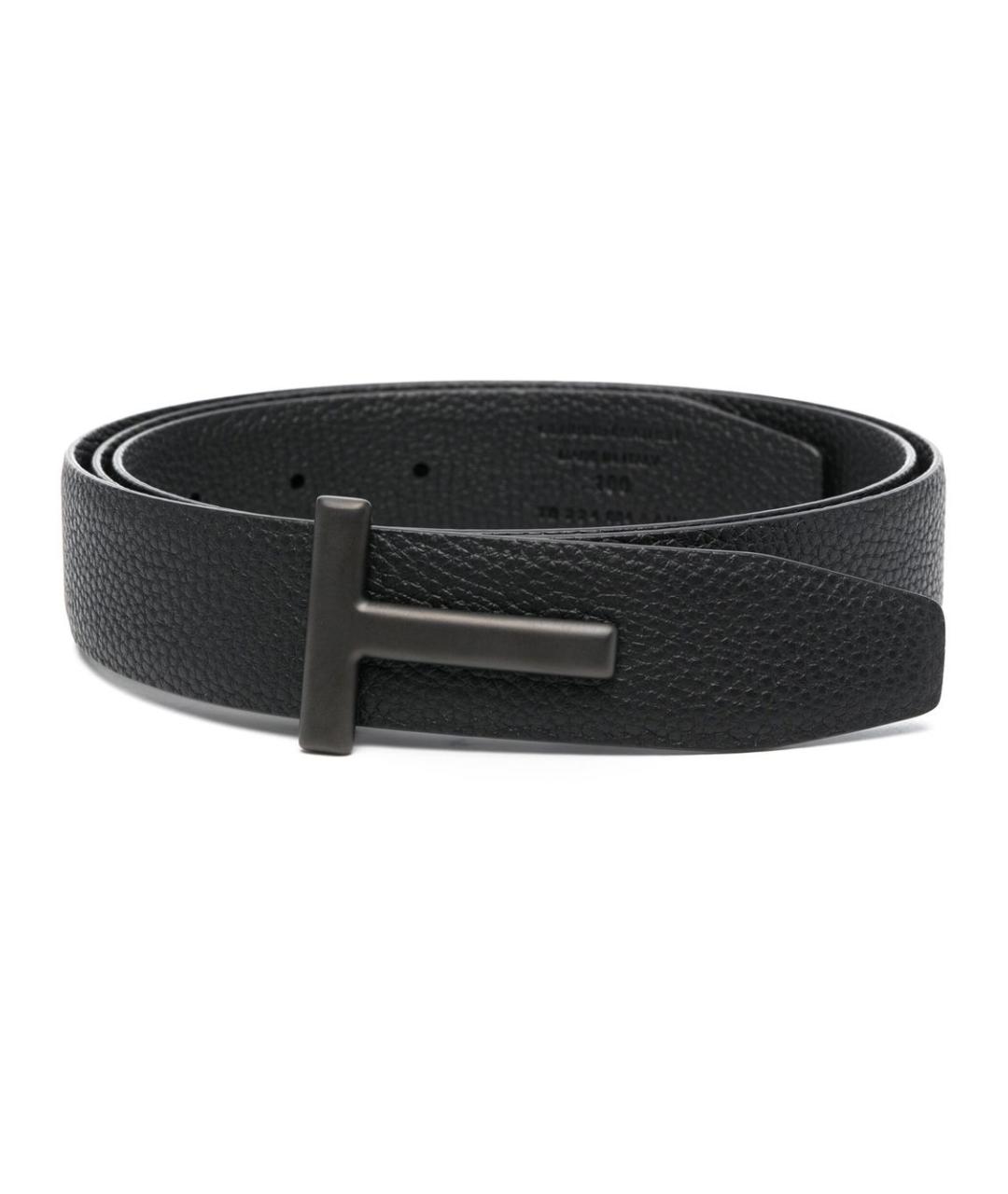 TOM FORD Черный кожаный ремень, фото 1