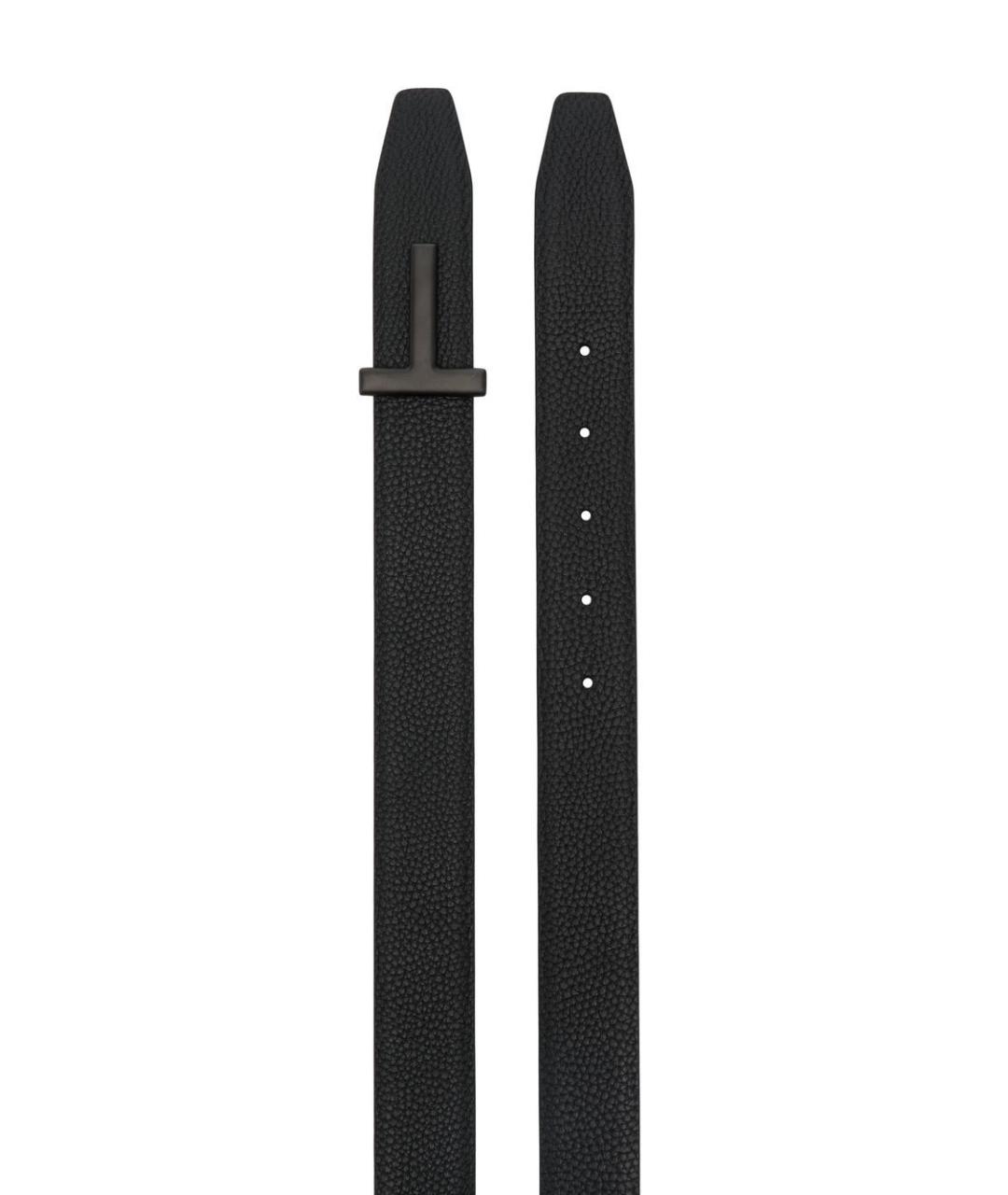 TOM FORD Черный кожаный ремень, фото 2