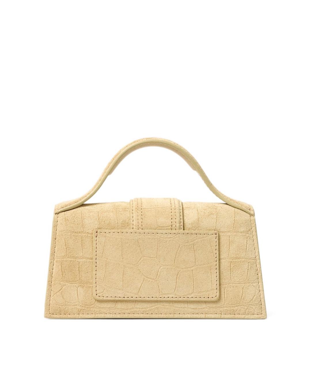 JACQUEMUS Бежевая замшевая сумка через плечо, фото 2