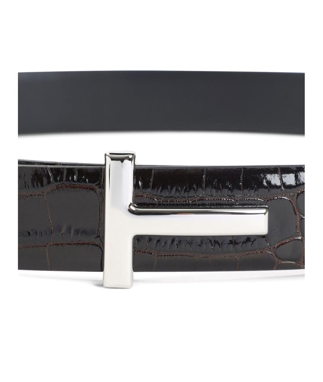 TOM FORD Коричневый кожаный ремень, фото 2