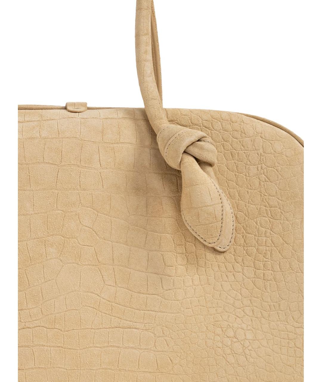 JACQUEMUS Бежевая замшевая сумка тоут, фото 2