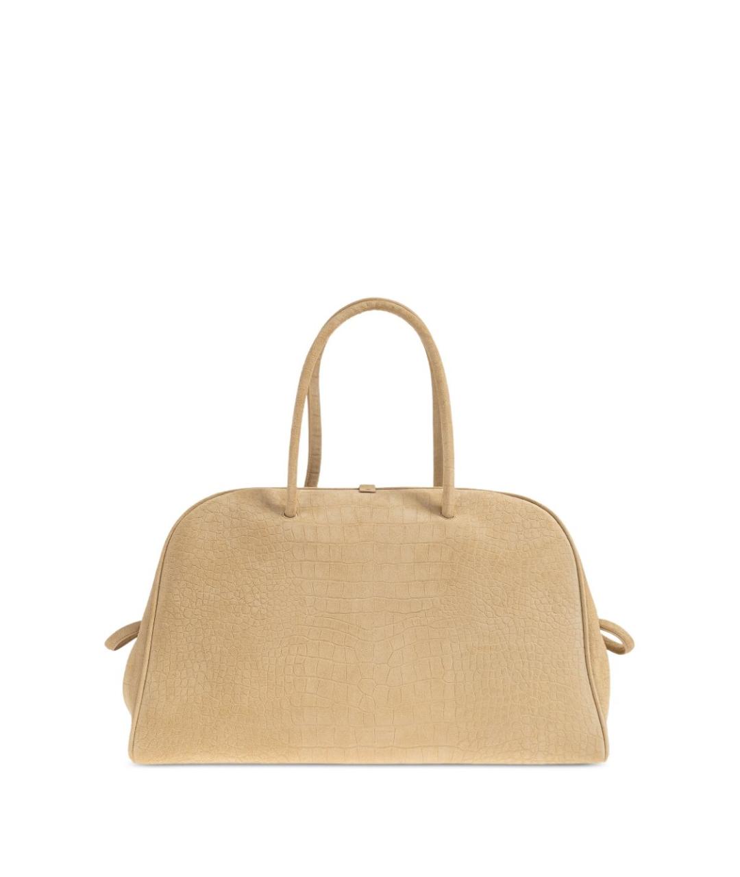 JACQUEMUS Бежевая замшевая сумка тоут, фото 4