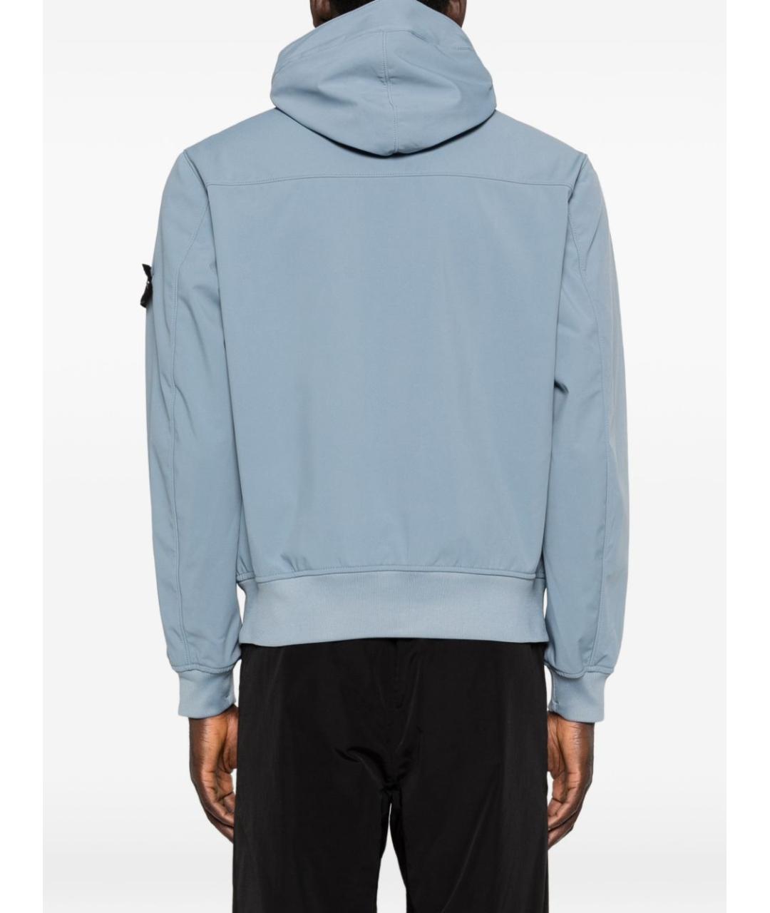 STONE ISLAND Голубая полиэстеровая куртка, фото 5