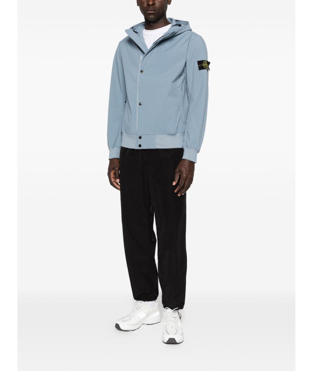 STONE ISLAND Голубая полиэстеровая куртка, фото 3