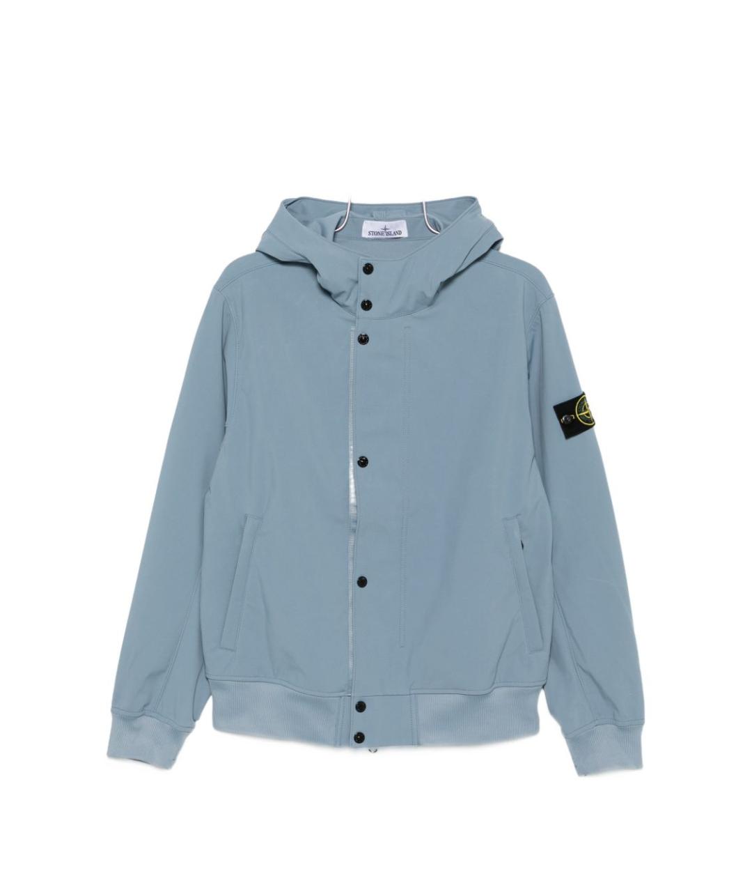 STONE ISLAND Голубая полиэстеровая куртка, фото 6