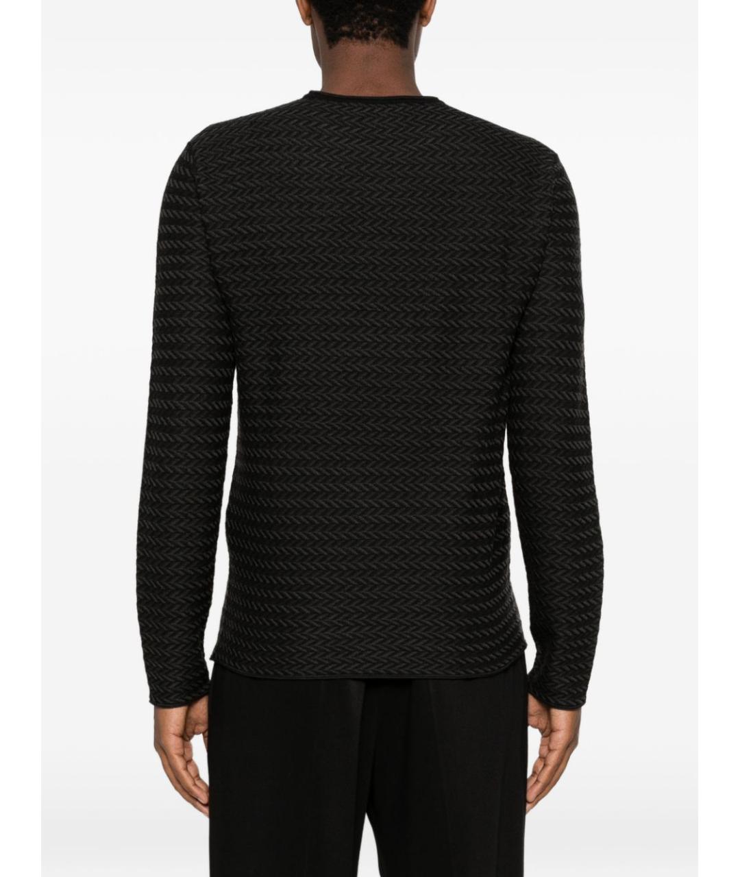 EMPORIO ARMANI Черный шерстяной джемпер / свитер, фото 5