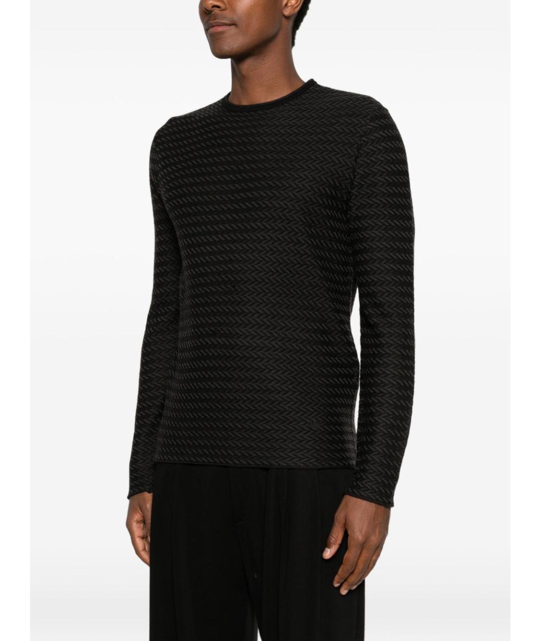 EMPORIO ARMANI Черный шерстяной джемпер / свитер, фото 2