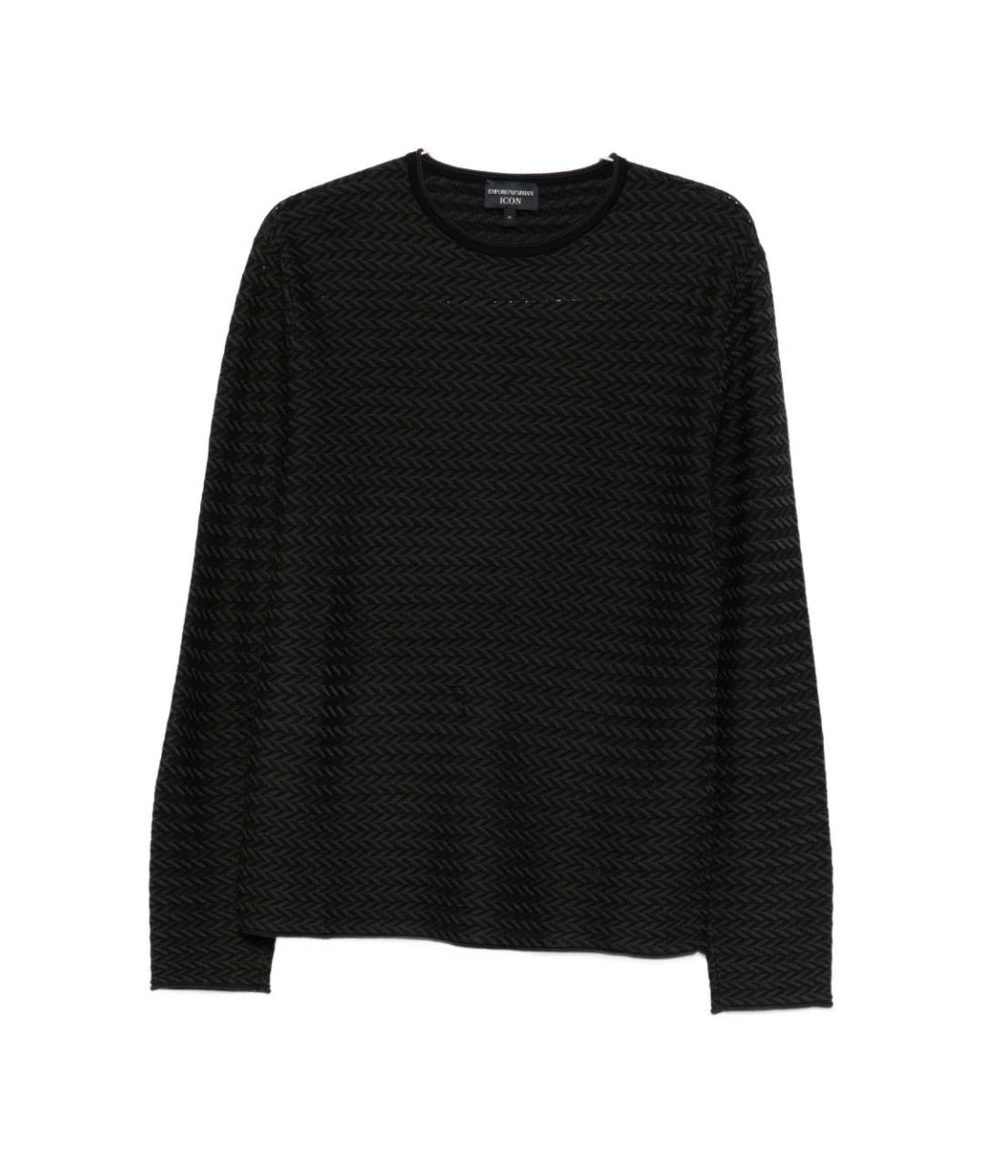 EMPORIO ARMANI Черный шерстяной джемпер / свитер, фото 1