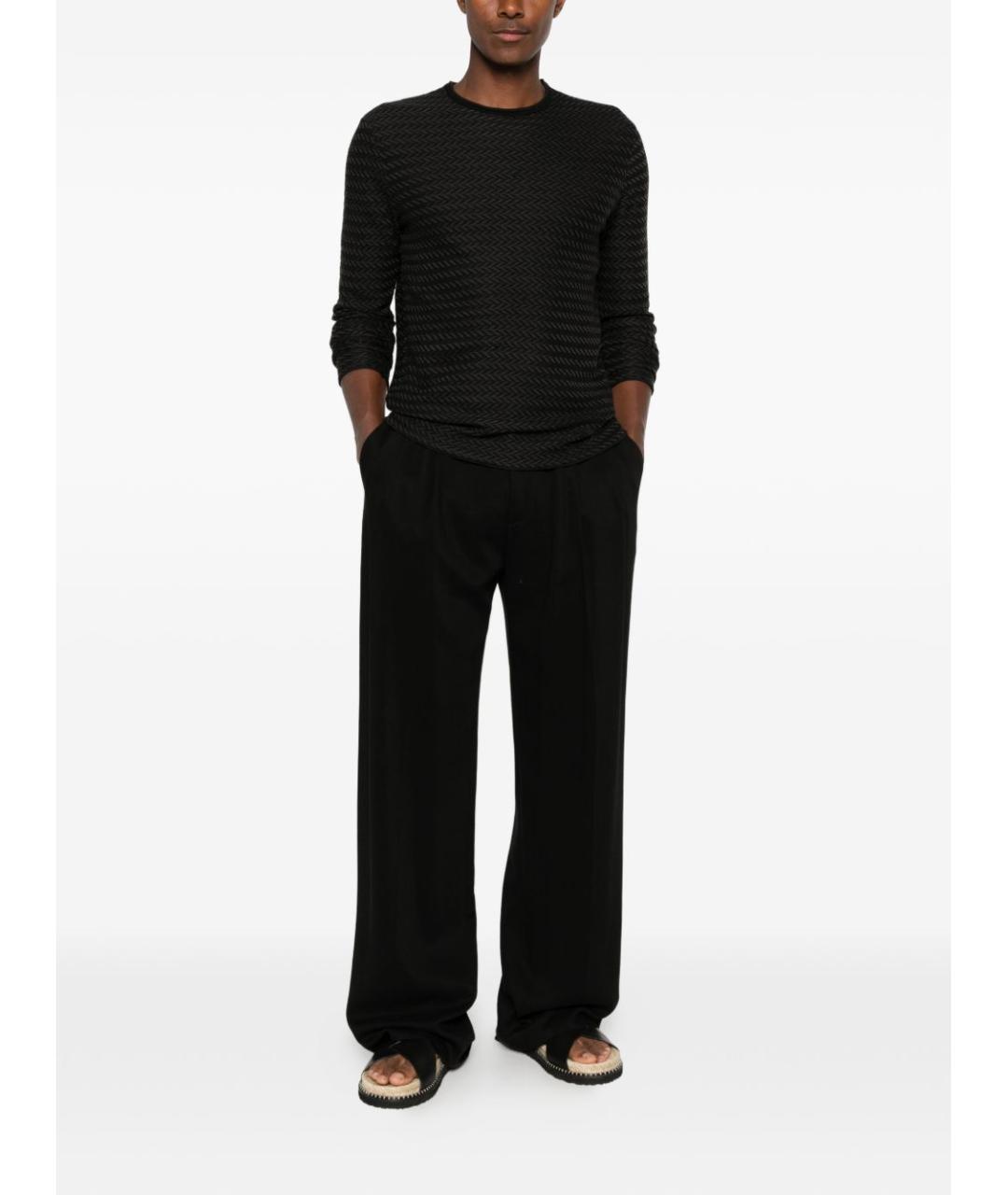 EMPORIO ARMANI Черный шерстяной джемпер / свитер, фото 3