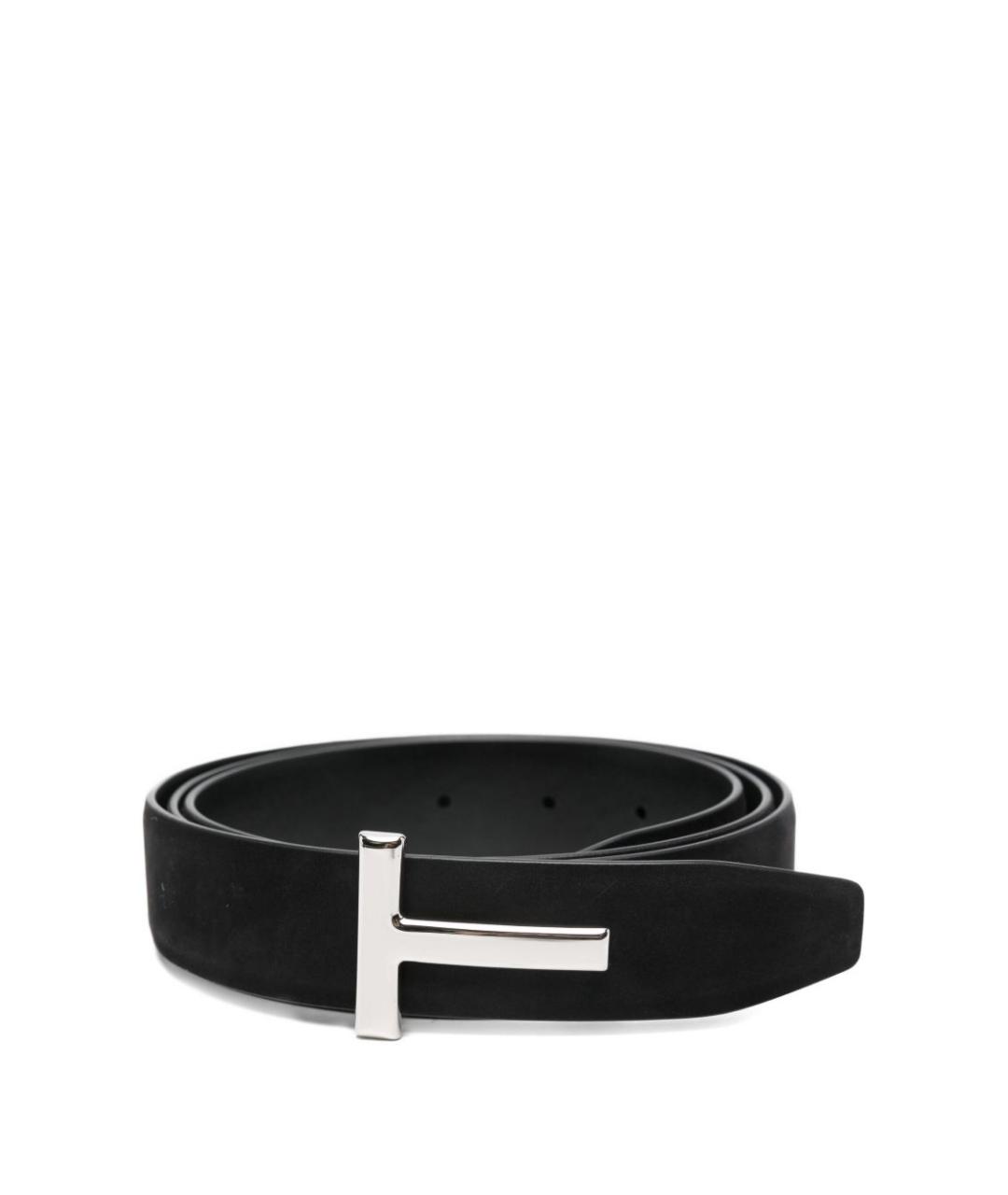 TOM FORD Черный замшевый ремень, фото 1
