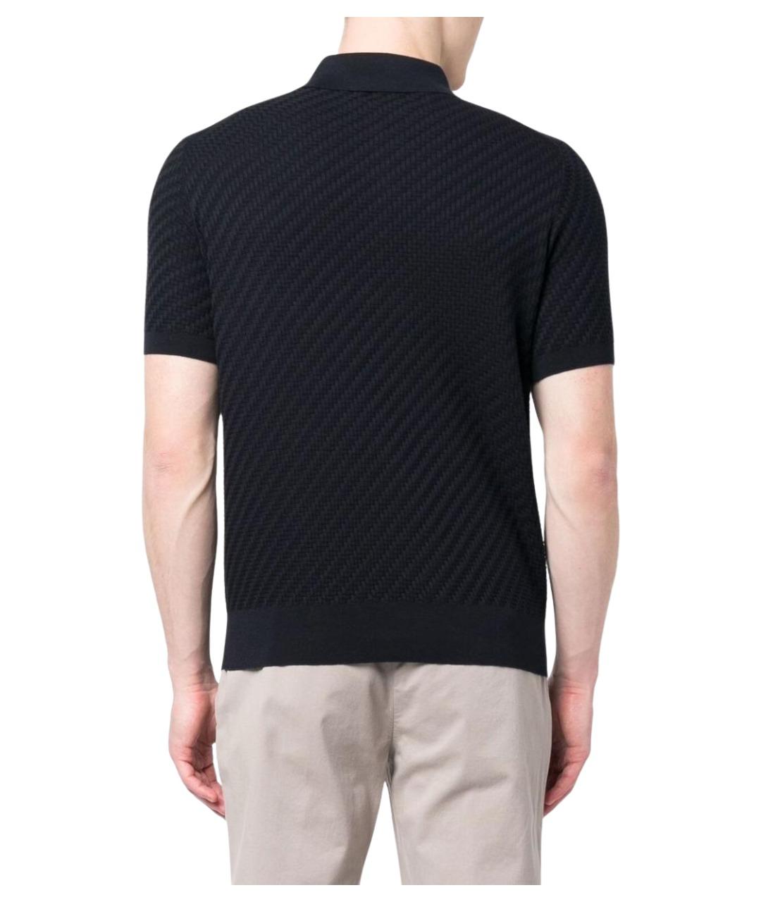 BRIONI Синее поло с коротким рукавом, фото 2