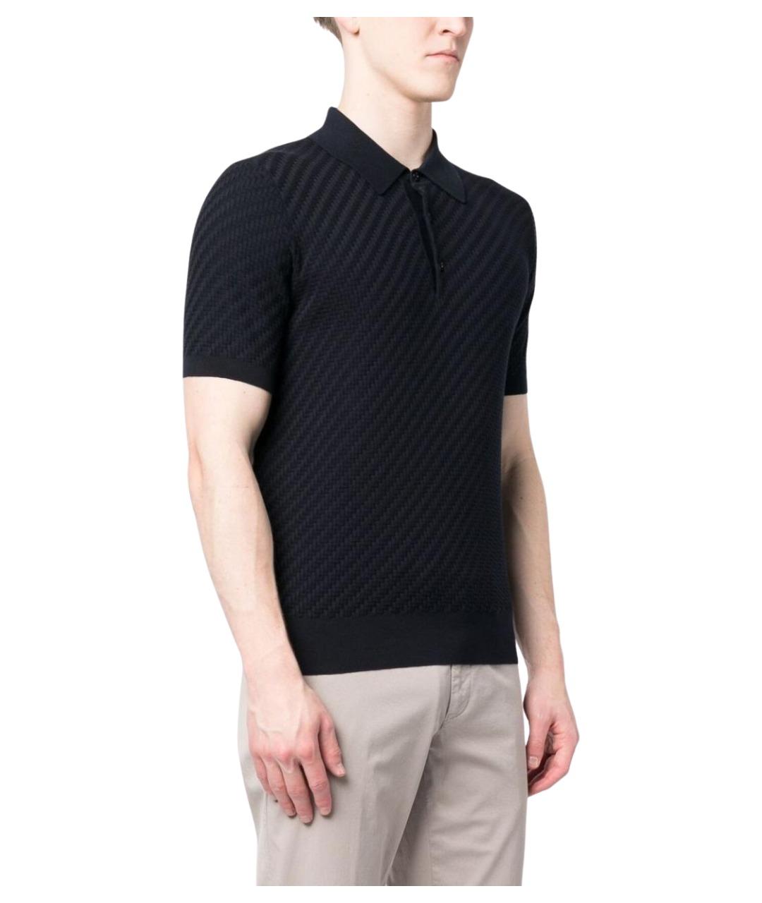 BRIONI Синее поло с коротким рукавом, фото 3