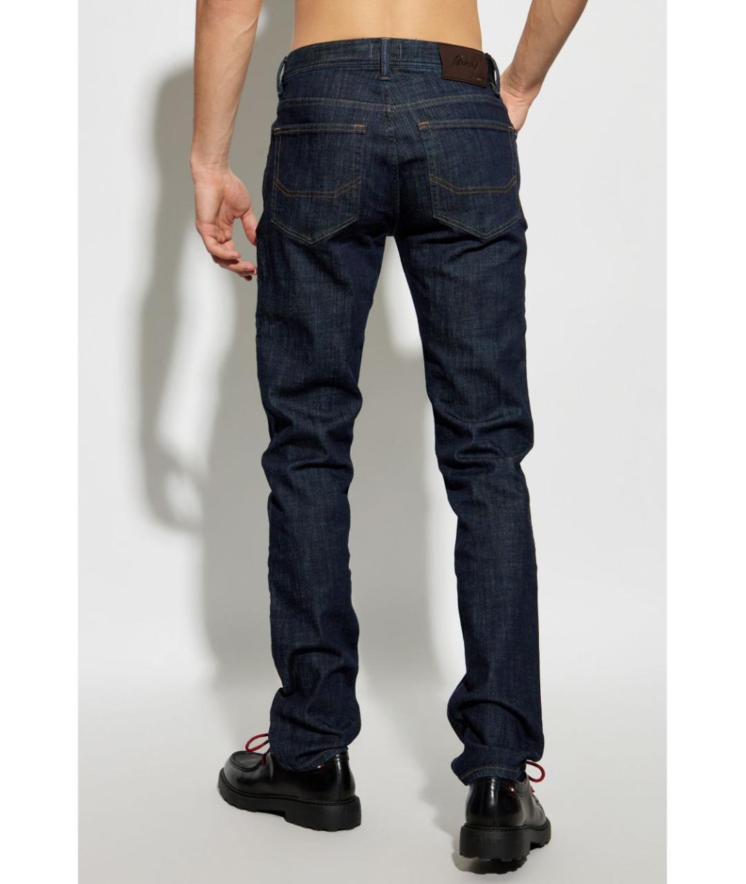 BRIONI Синие хлопковые джинсы скинни, фото 2