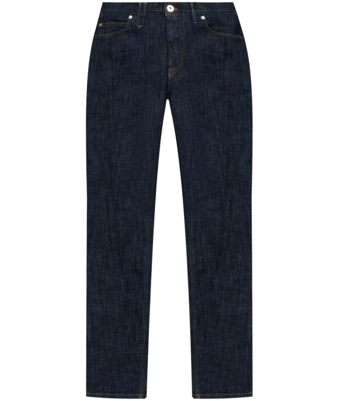 BRIONI Синие хлопковые джинсы скинни, фото 1