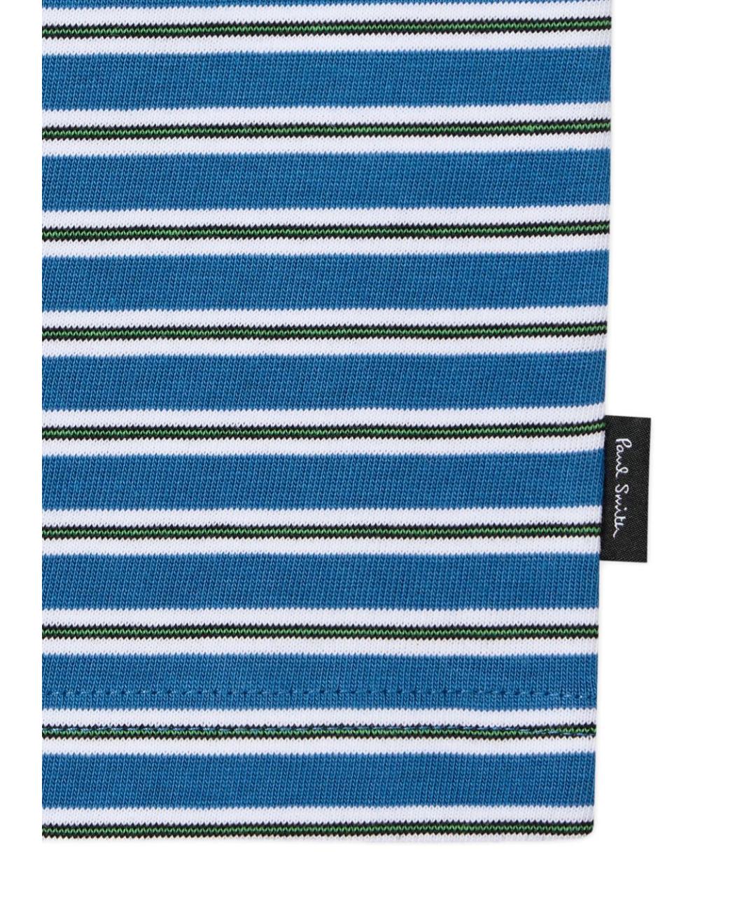 PAUL SMITH Голубая хлопковая футболка, фото 2