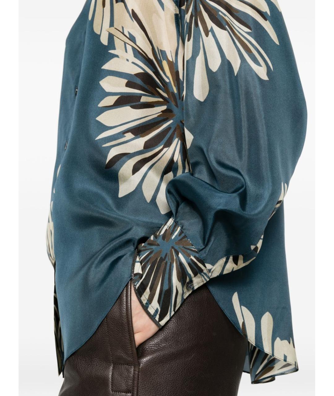 BRUNELLO CUCINELLI Мульти шелковая рубашка, фото 2