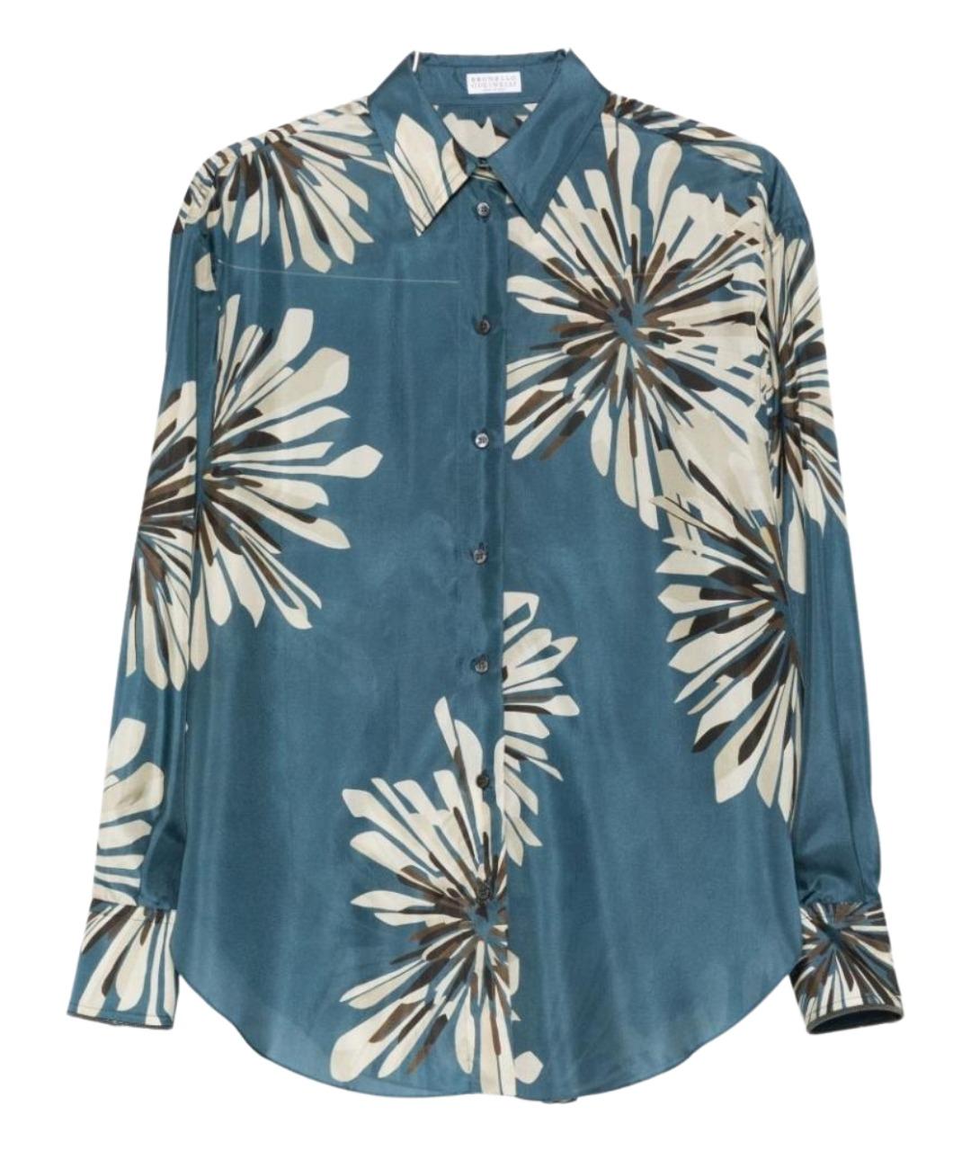 BRUNELLO CUCINELLI Мульти шелковая рубашка, фото 1