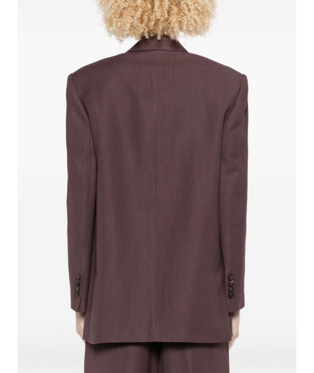 BRUNELLO CUCINELLI Коричневый вискозный жакет/пиджак, фото 4