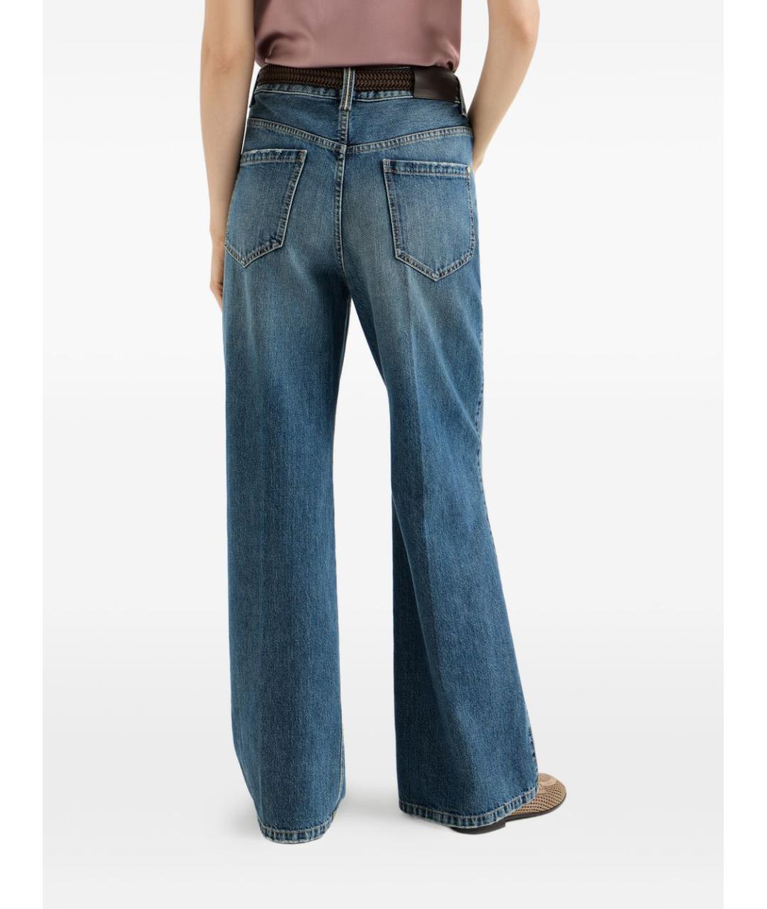 BRUNELLO CUCINELLI Синие хлопковые джинсы клеш, фото 3