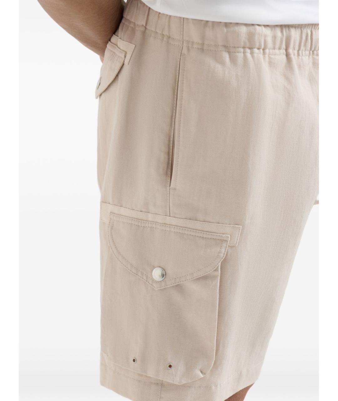 BRUNELLO CUCINELLI Бежевые льняные шорты, фото 6