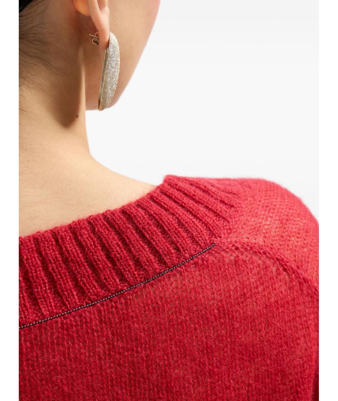 BRUNELLO CUCINELLI Красный шерстяной джемпер / свитер, фото 2