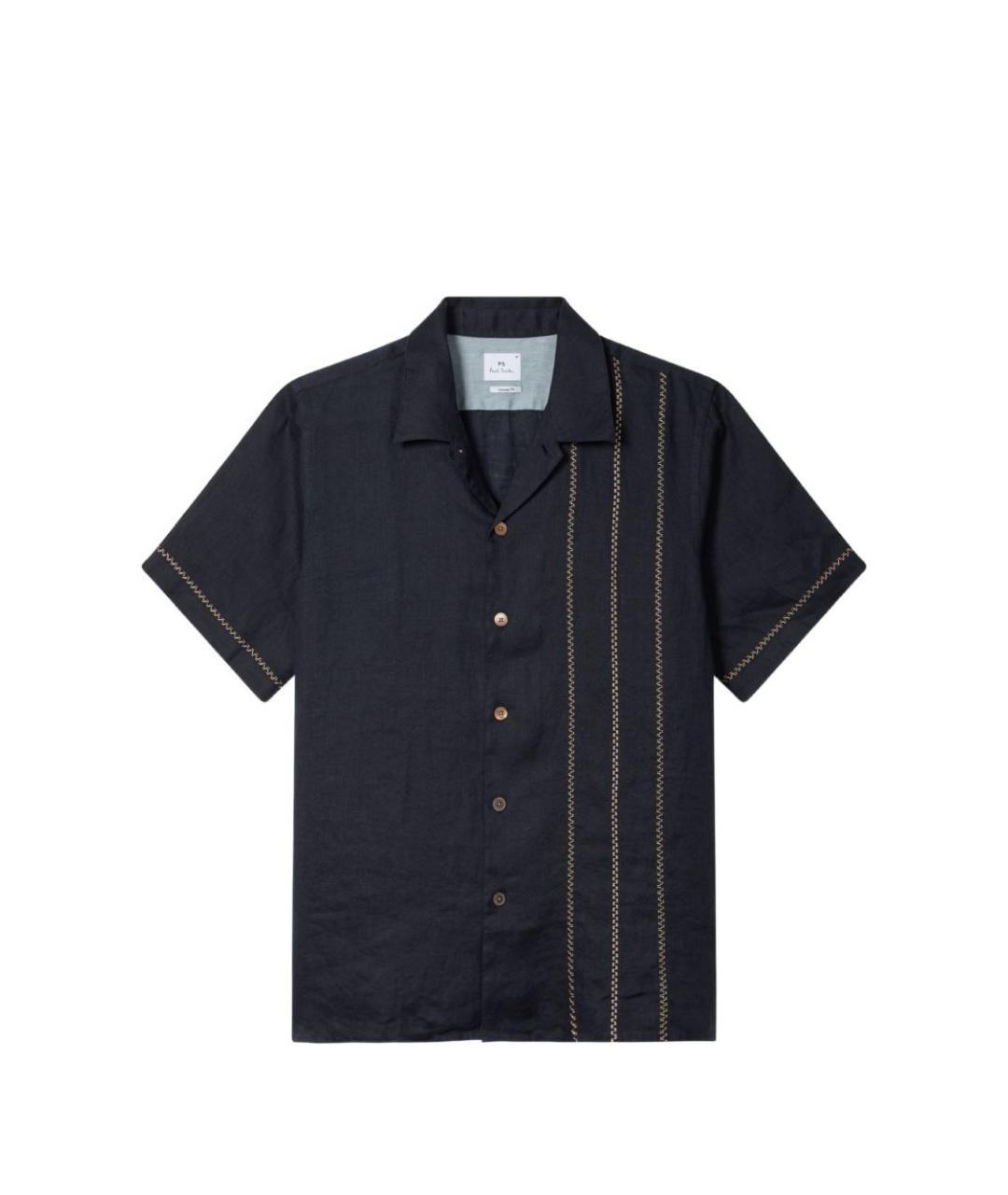 PAUL SMITH Синяя льняная кэжуал рубашка, фото 3