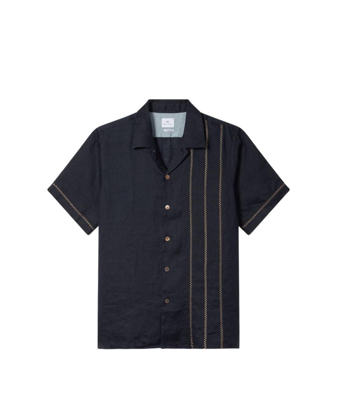 PAUL SMITH Синяя льняная кэжуал рубашка, фото 1