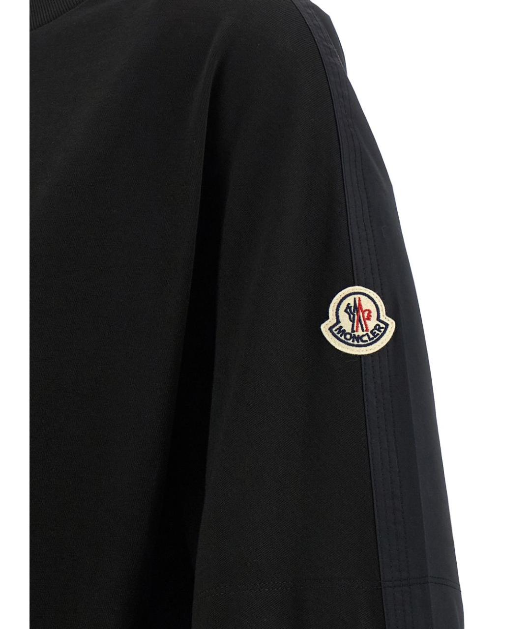 MONCLER Черное хлопковое повседневное платье, фото 2