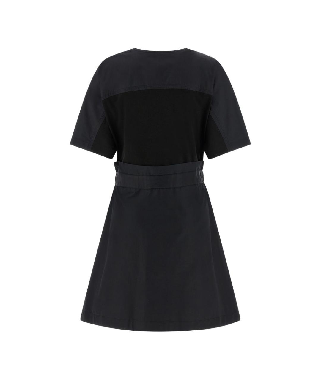 MONCLER Черное хлопковое повседневное платье, фото 4