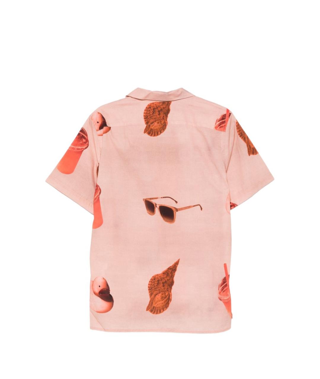 PAUL SMITH Розовая хлопковая кэжуал рубашка, фото 2