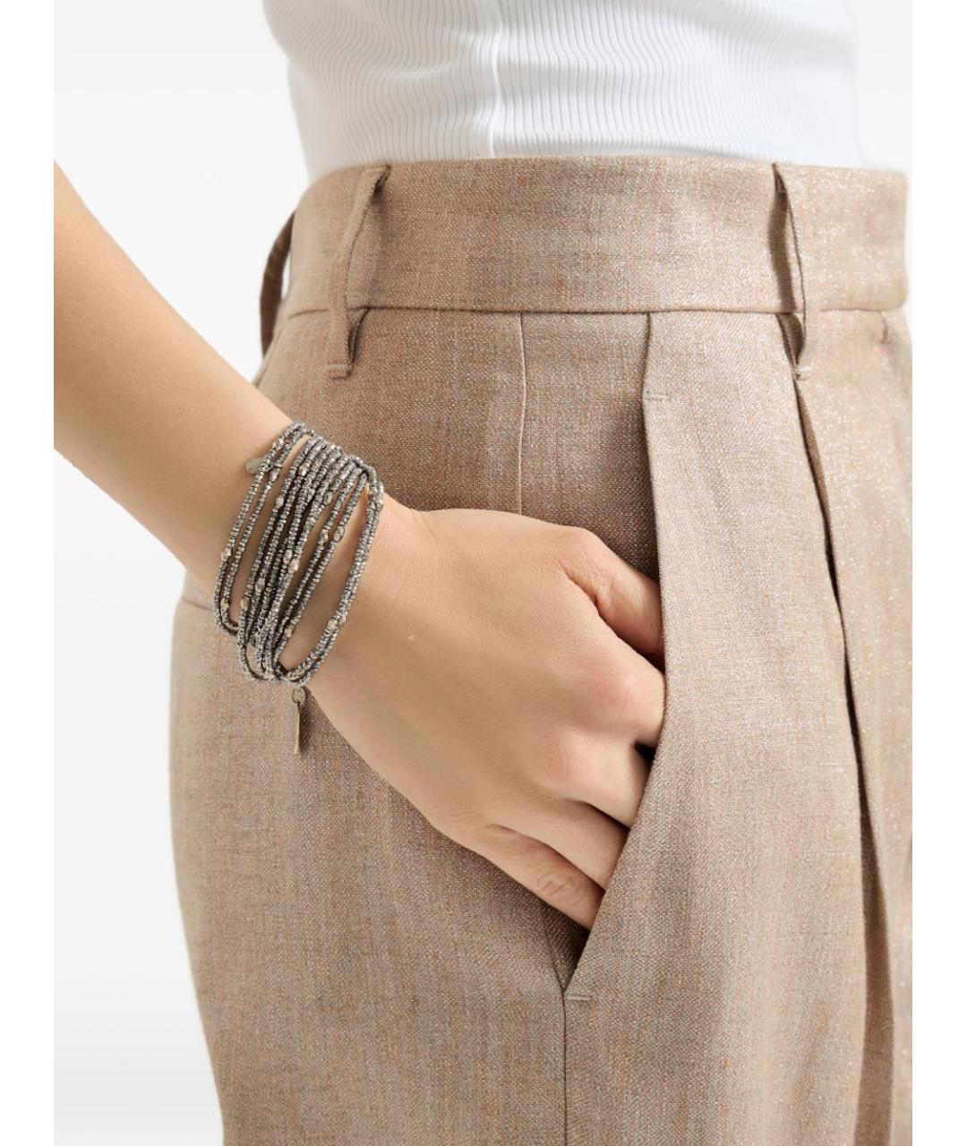 BRUNELLO CUCINELLI Серебрянный металлический браслет, фото 2