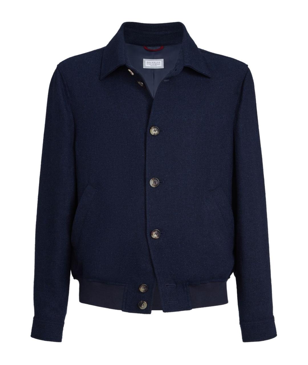 BRUNELLO CUCINELLI Синяя льняная куртка, фото 1