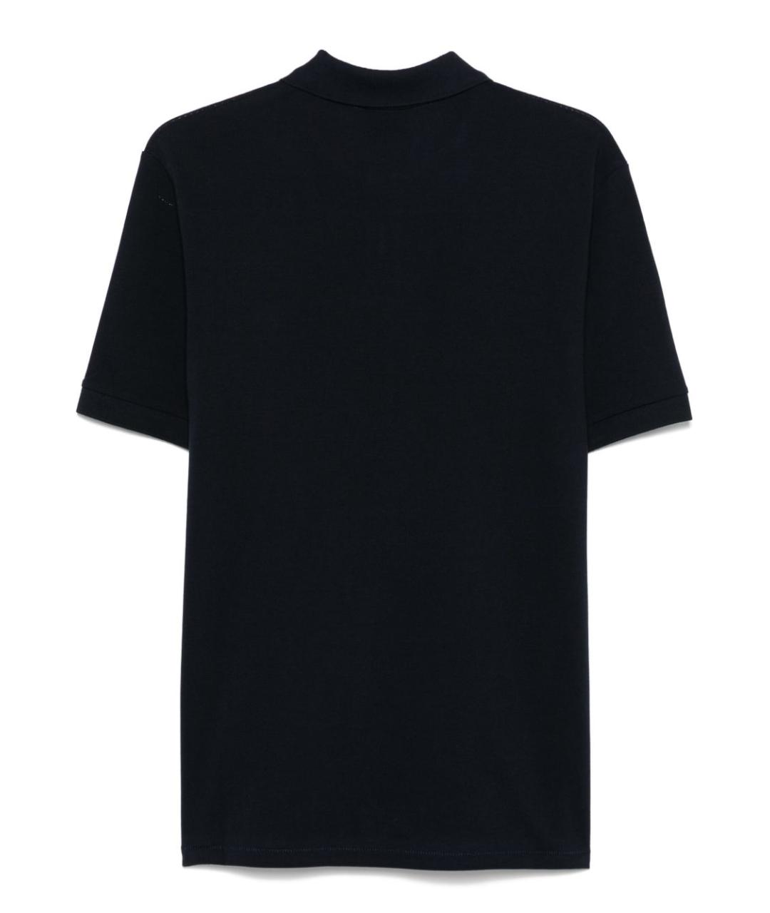 PAUL SMITH Темно-синее хлопковое поло с коротким рукавом, фото 2