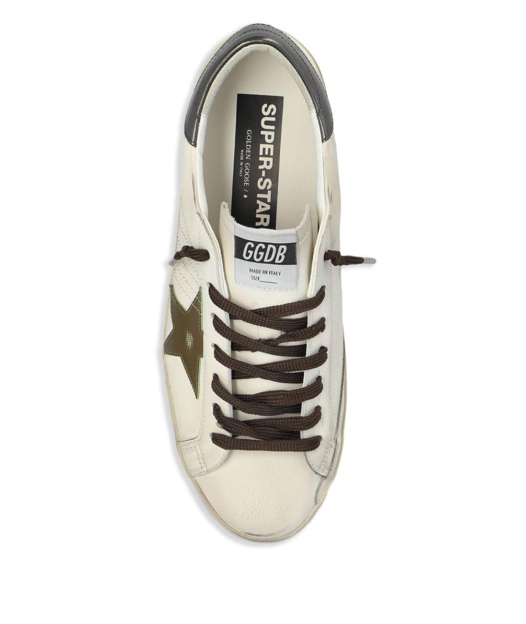 GOLDEN GOOSE DELUXE BRAND Белые кожаные низкие кроссовки / кеды, фото 3