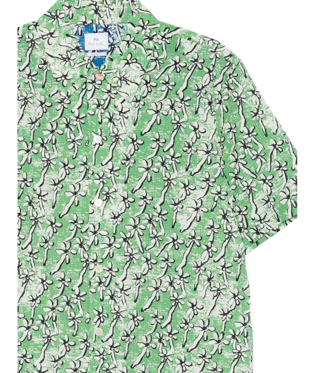 PAUL SMITH Зеленая хлопковая кэжуал рубашка, фото 3
