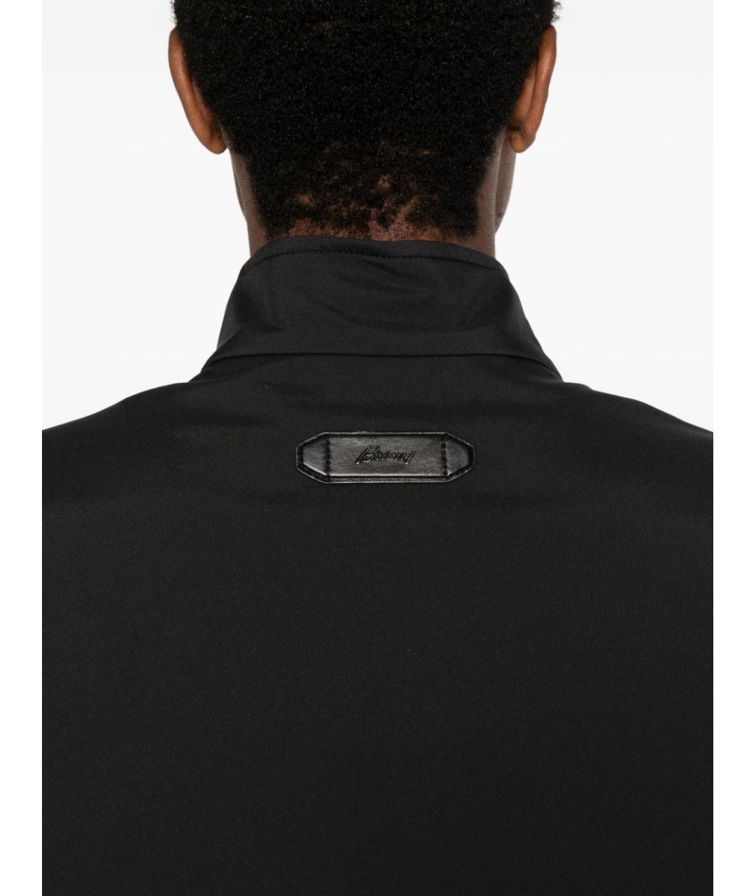 BRIONI Темно-синяя полиамидовая куртка, фото 2