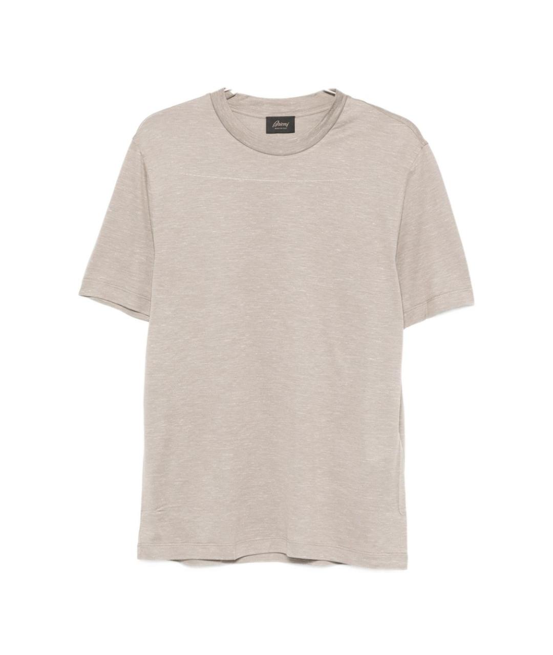 BRIONI Хаки футболка, фото 1