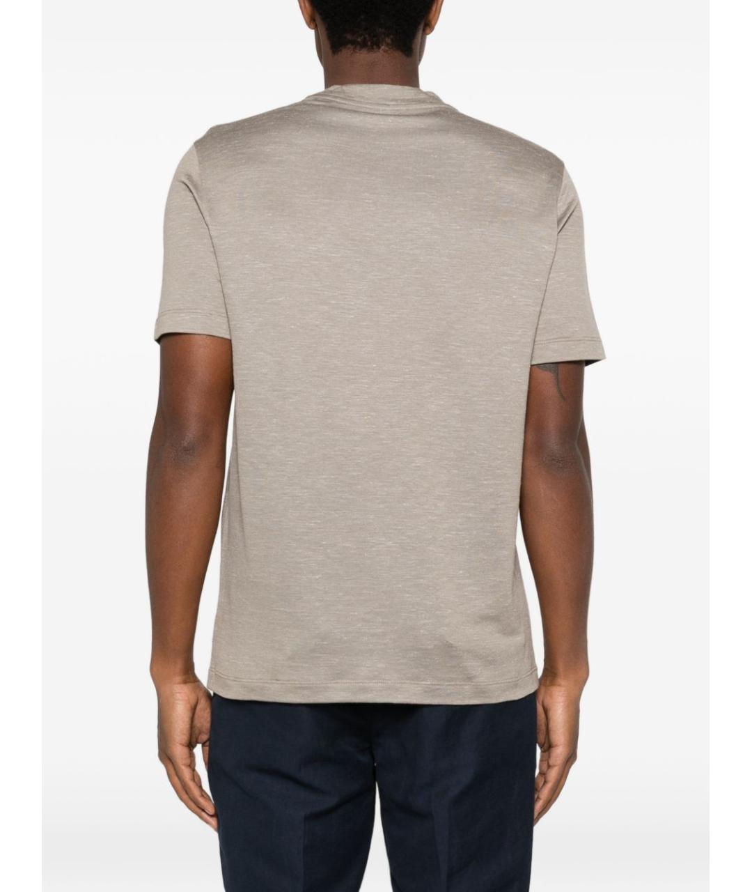 BRIONI Хаки футболка, фото 4