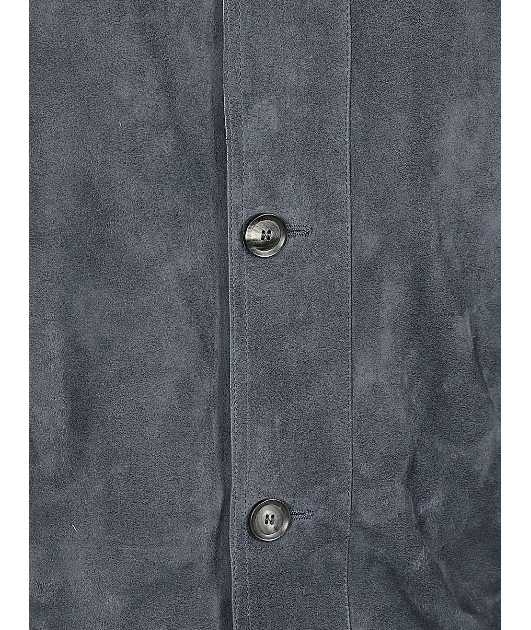 BRIONI Голубая замшевая жилетка, фото 3