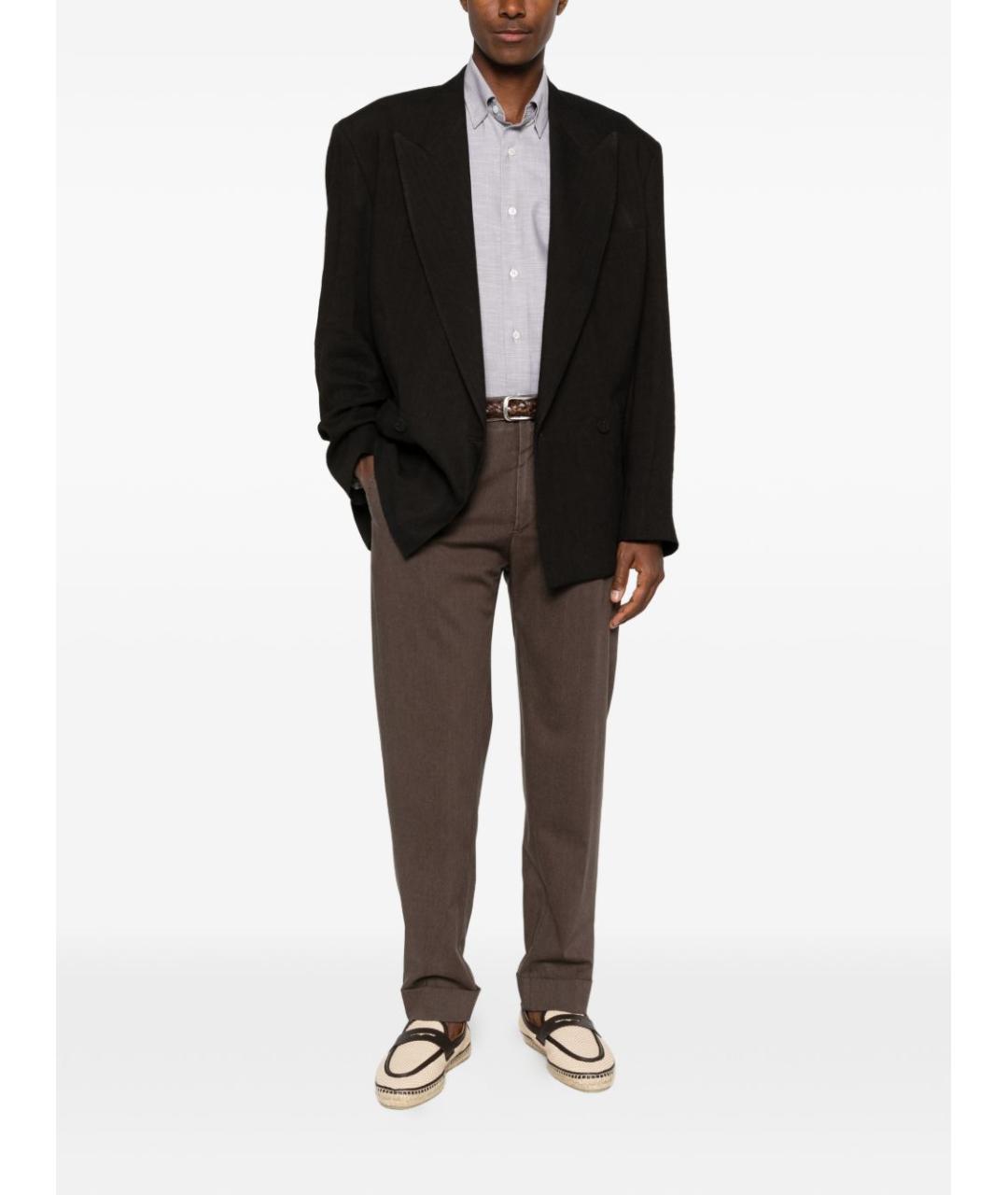 BRIONI Серая хлопковая кэжуал рубашка, фото 4