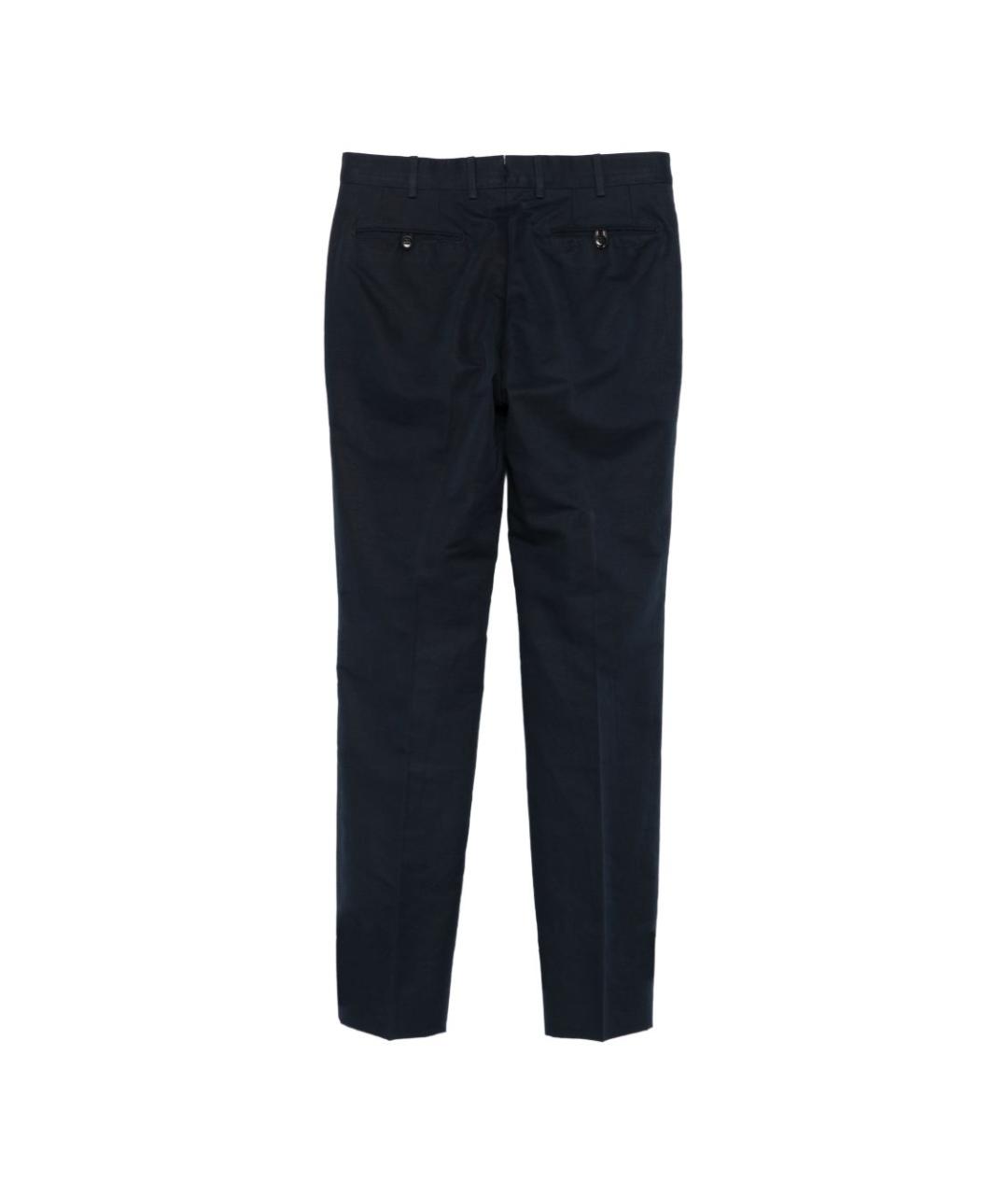 BRIONI Синие хлопковые повседневные брюки, фото 2