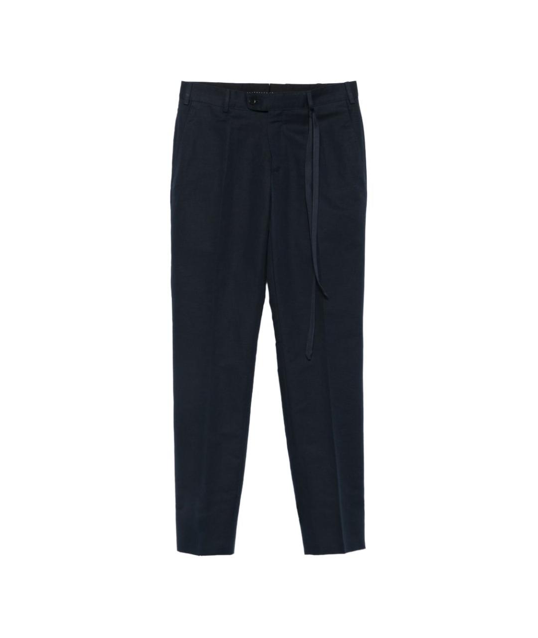 BRIONI Синие хлопковые повседневные брюки, фото 1