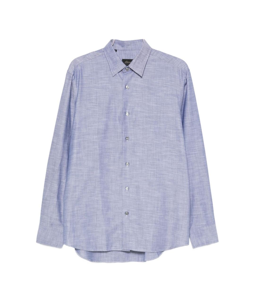 BRIONI Синяя хлопковая кэжуал рубашка, фото 1