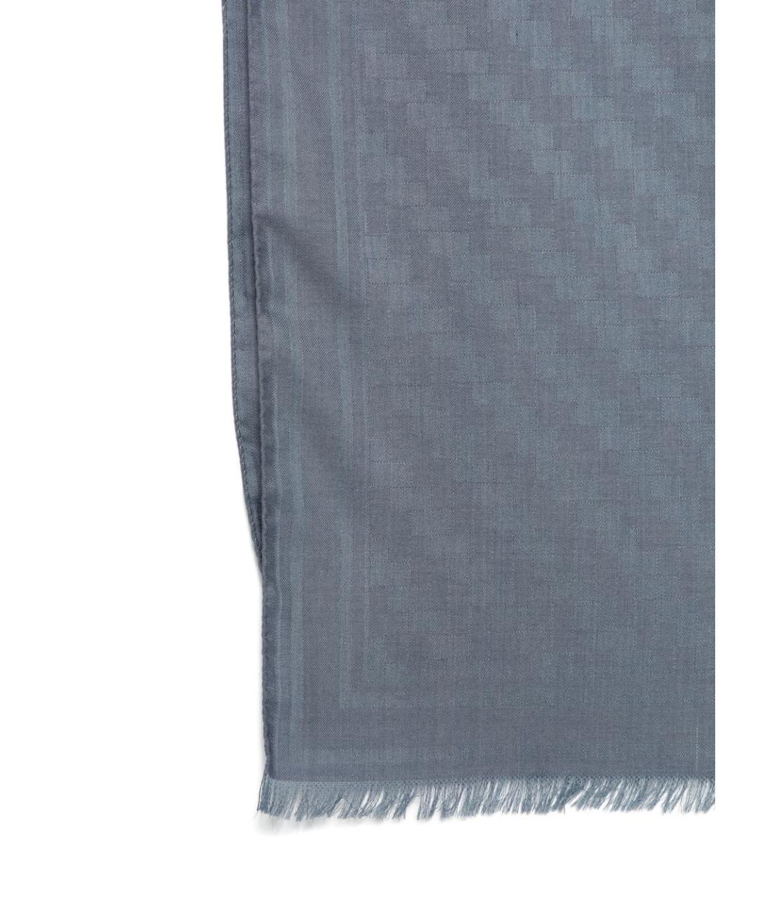 BRIONI Синий кашемировый шарф, фото 2