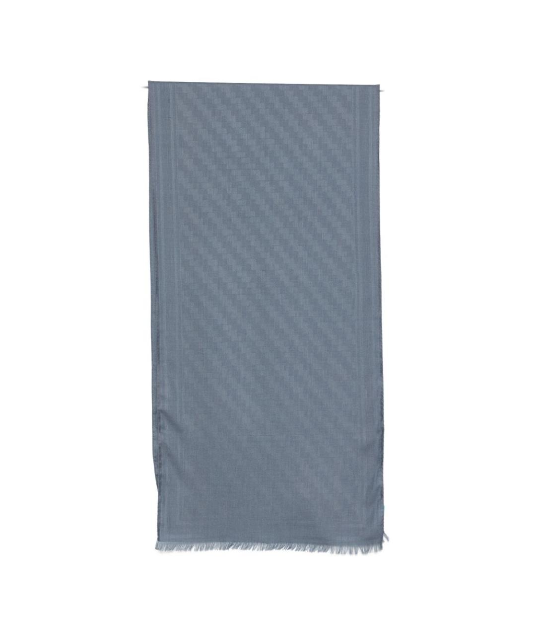 BRIONI Синий кашемировый шарф, фото 1